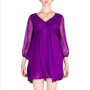 NEW Virgin Only Purple Long Sleeve Mini Dress Size Small